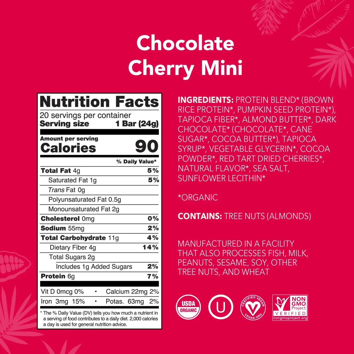 Chocolate Cherry - Mini Bars - Clean Energy, Deliciously Made V0
