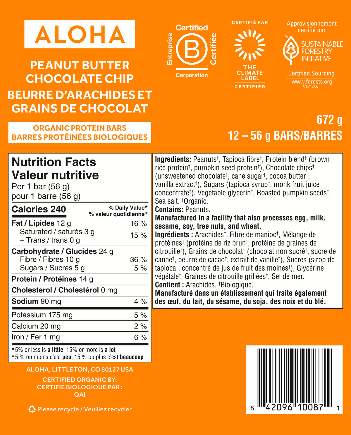 Peanut Butter Chocolate Chip - Protein Bars (CAD) - Protein-Packed and Ready to Go G3