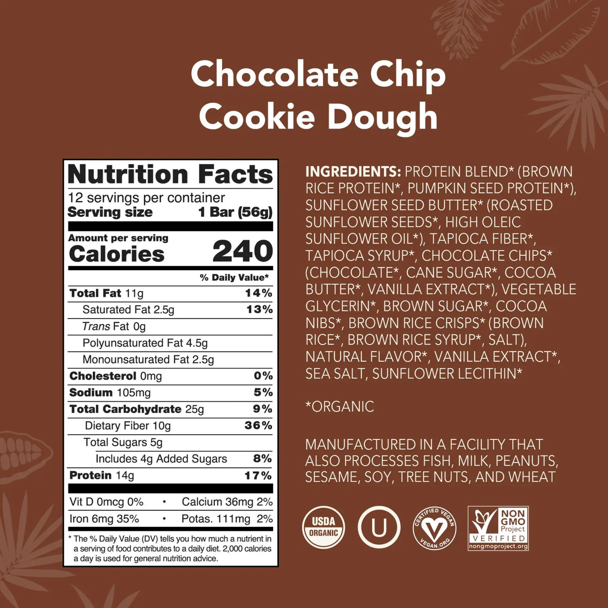 Chocolate Chip Cookie Dough - Protein Bars - Protein-Packed and Ready to Go Z2