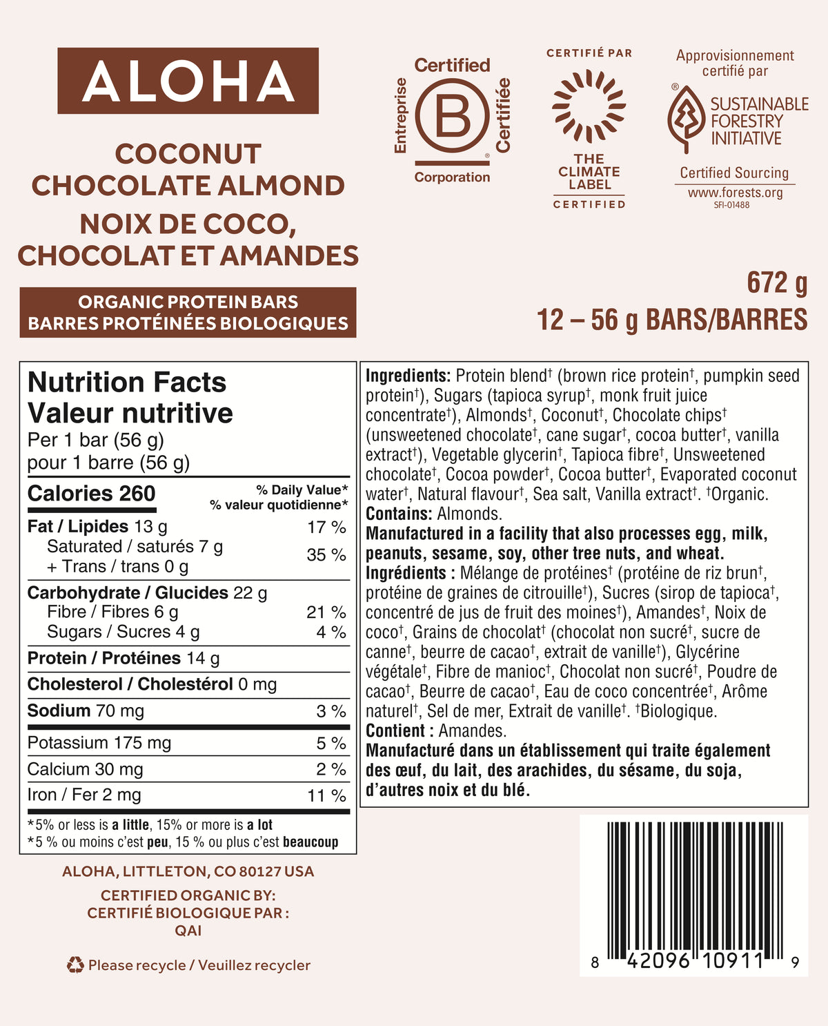 Coconut Chocolate Almond - Protein Bars (CAD) - Feel-Good Fuel for Any Routine K5
