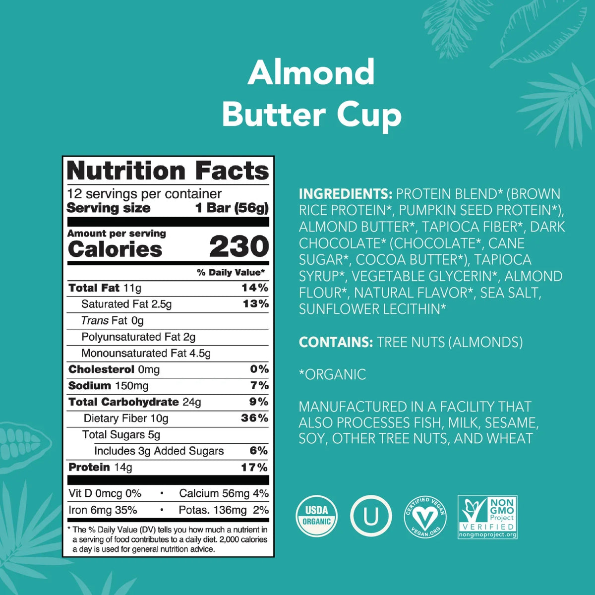 Almond Butter Cup - Protein Bars - Protein-Packed and Ready to Go M9