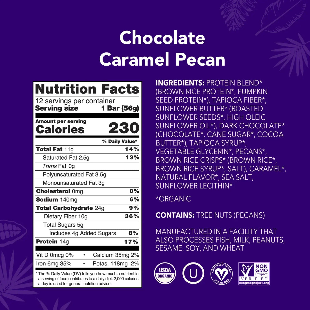 Chocolate Caramel Pecan - Protein Bars - Plant-Based Fuel for Busy Days P3