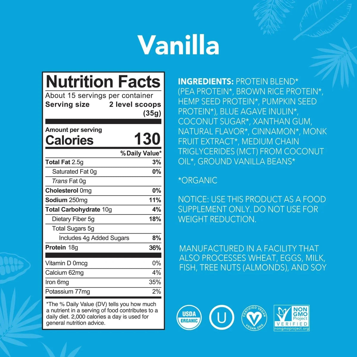 Vanilla - Protein Powder - Plant-Based Fuel for Busy Days K1