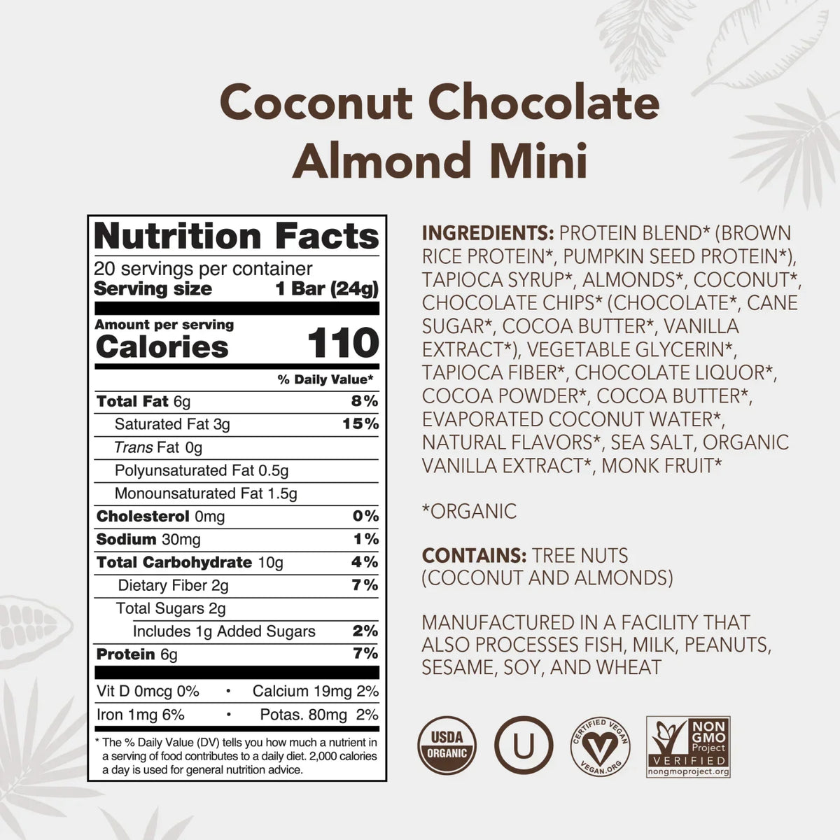 Coconut Chocolate Almond - Mini Bars - Feel-Good Fuel for Any Routine J4