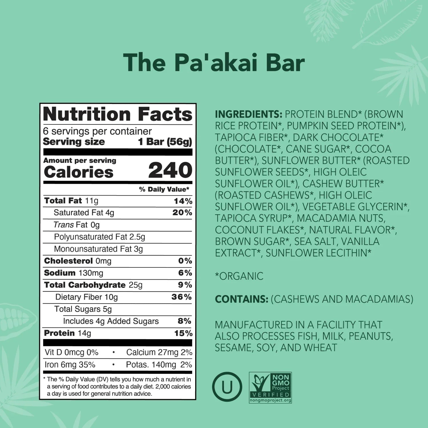 The Pa'akai Bar - Protein Bars - Feel-Good Fuel for Any Routine