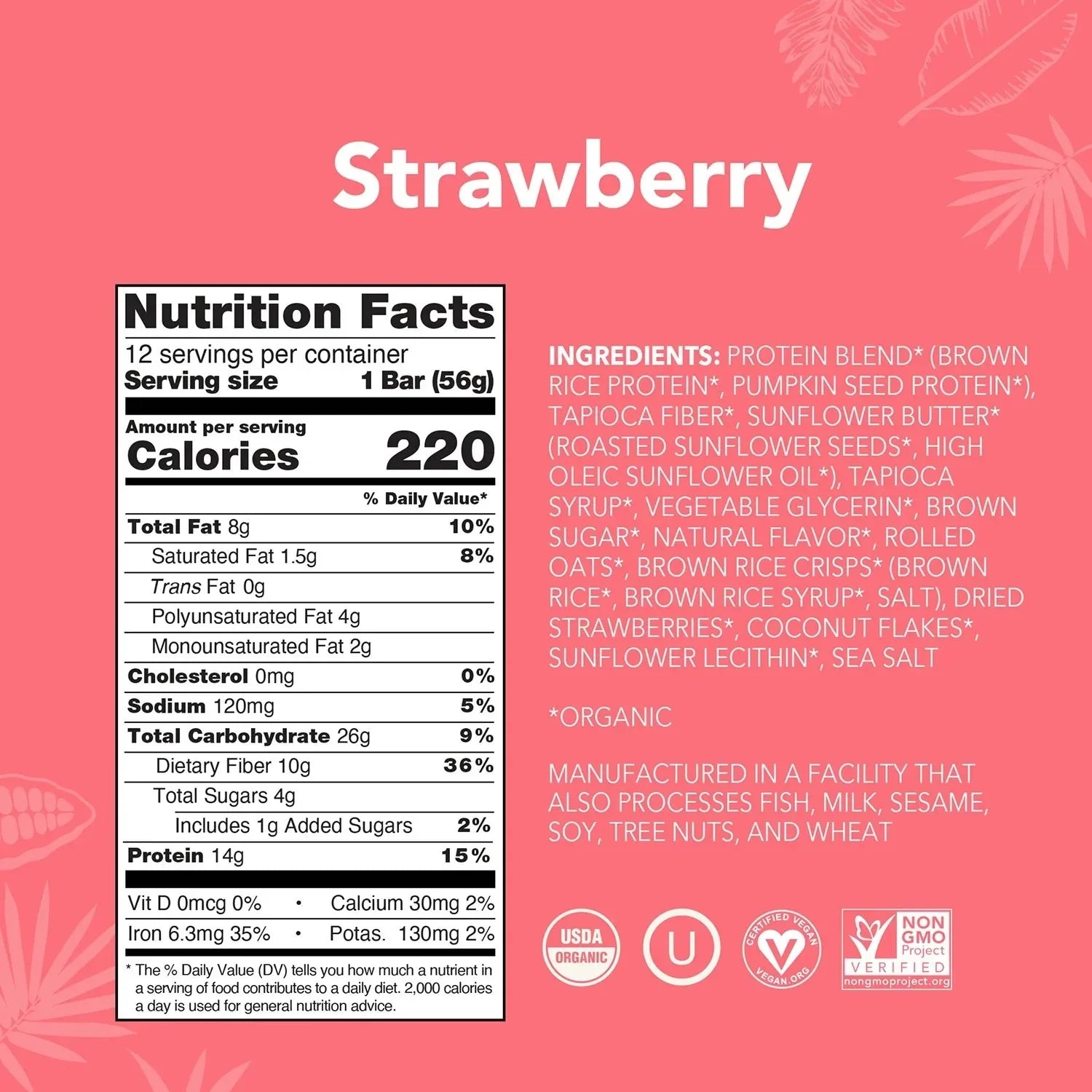 Strawberry - Protein Bars - Protein-Packed and Ready to Go